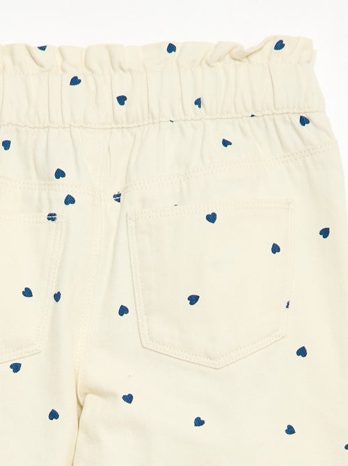 Gemusterte Mom-Fit-Denimhose - Kiabi