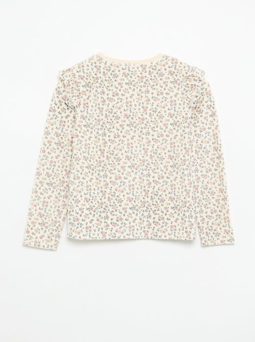 Gemusterter Samt-Pyjama, 2-teilig – Sweatshirt und Hose - Kiabi