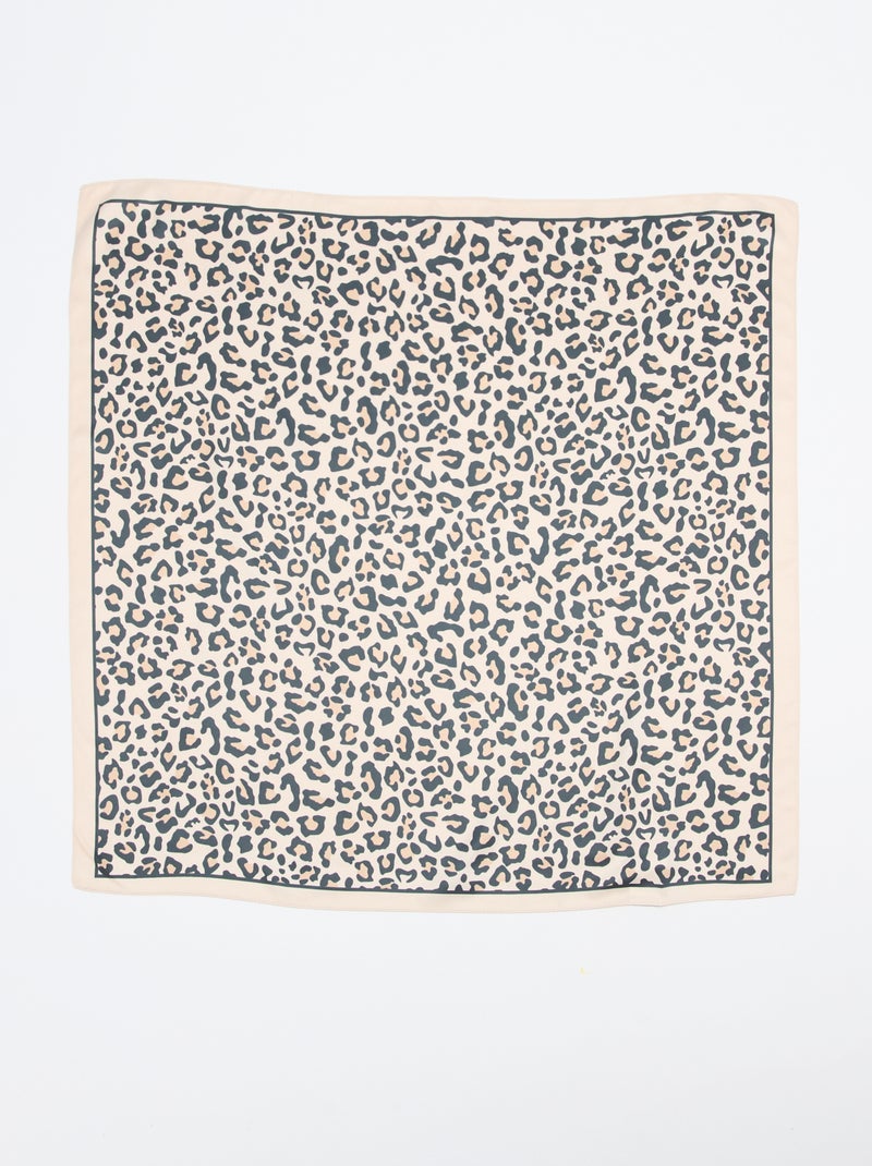 Gemusterter Satin-Schal (65x65 cm) Leopard - Kiabi