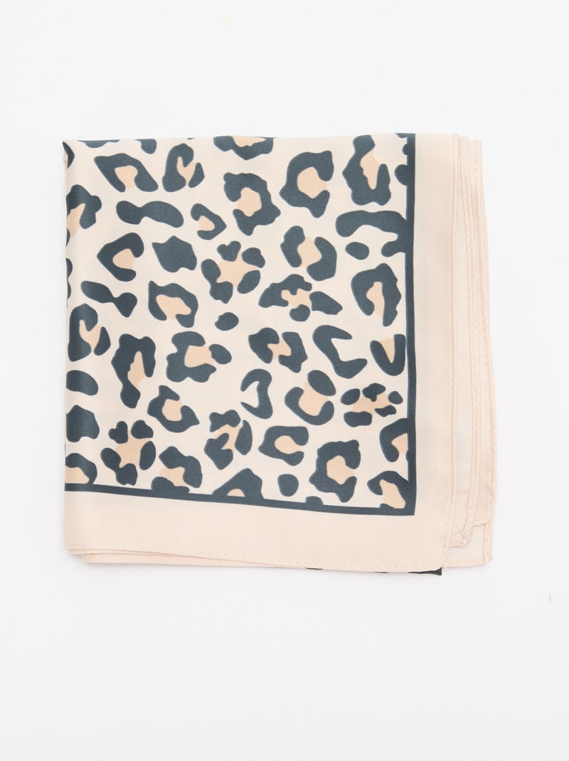 Gemusterter Satin-Schal (65x65 cm) Leopard - Kiabi