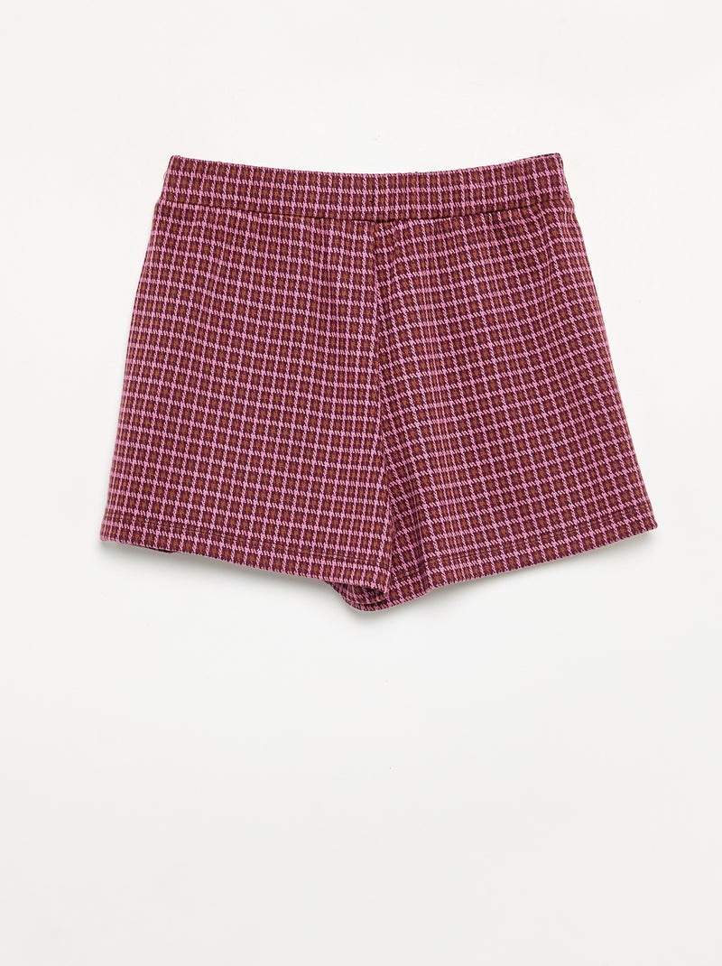 Gemusterter Shortrock Rosa - Kiabi