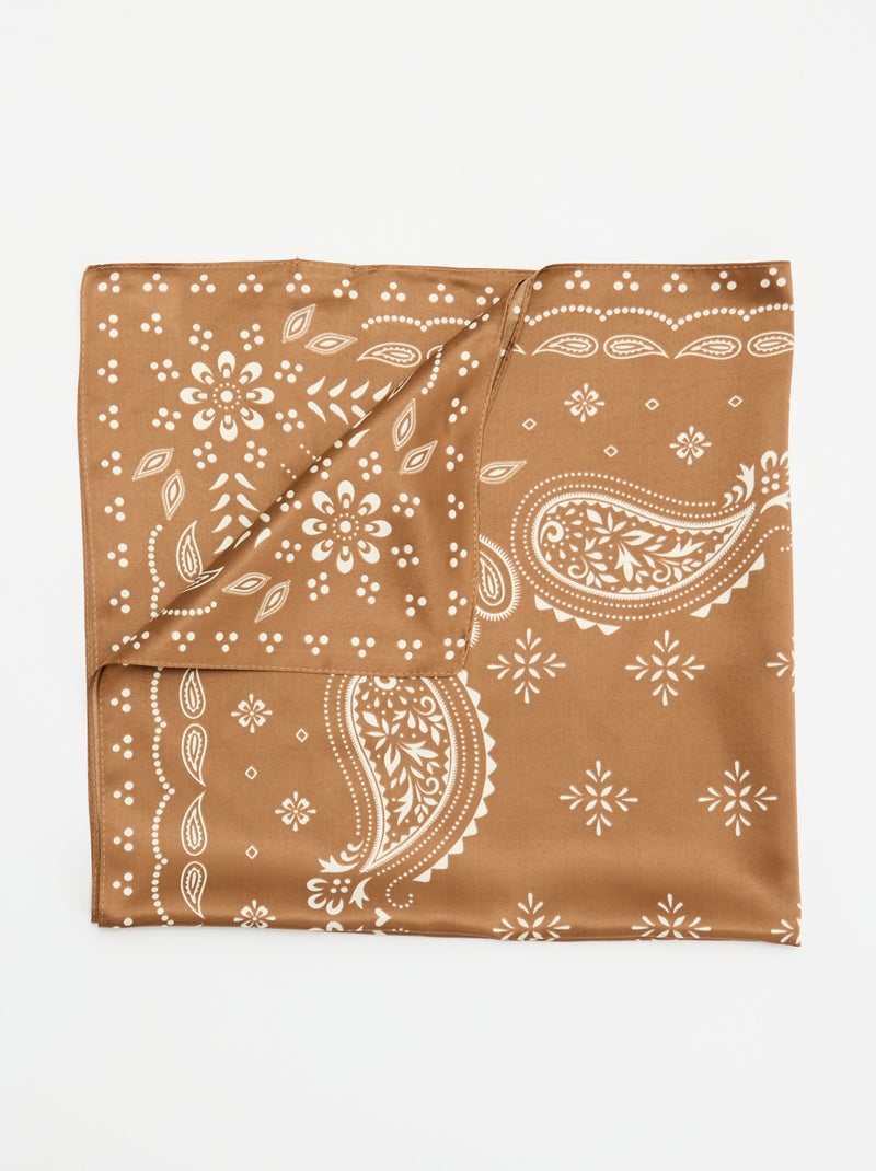 Gemustertes Foulard Braun - Kiabi