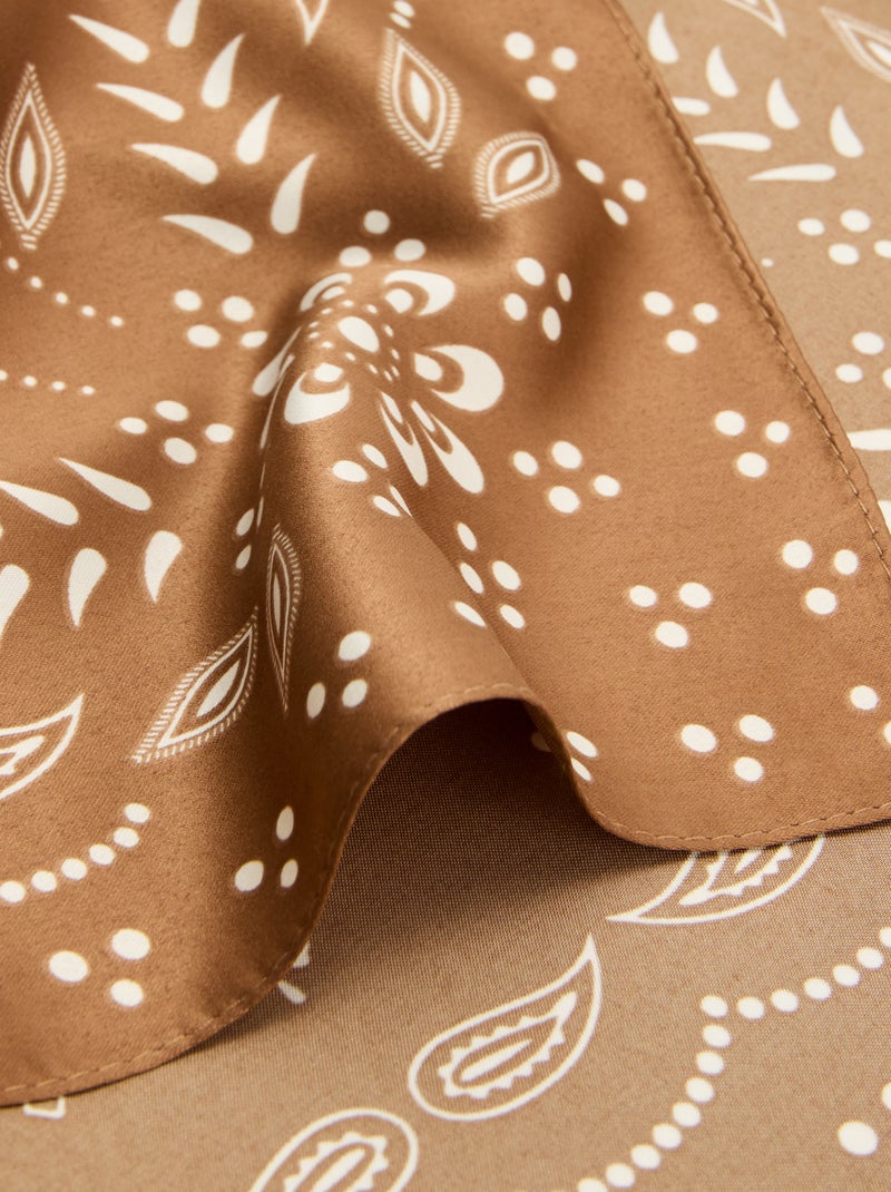 Gemustertes Foulard Braun - Kiabi
