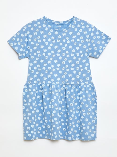 Gemustertes Kurzarmkleid - Kiabi