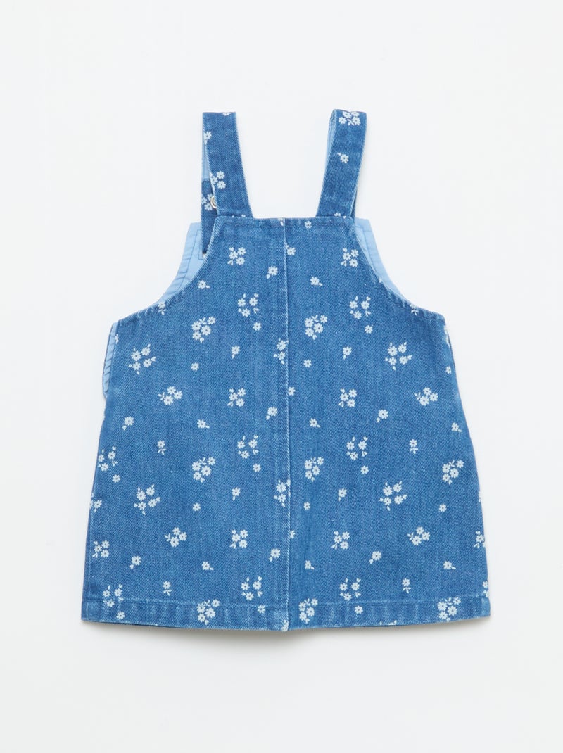 Gemustertes Latzkleid Blau - Kiabi