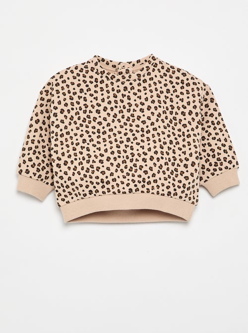 Gemustertes Molton-Sweatshirt - Kiabi