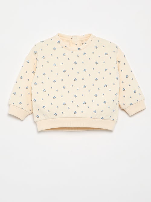 Gemustertes Molton-Sweatshirt - Kiabi