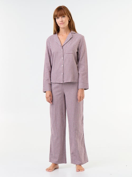 Gemustertes Pyjamahemd und Hose - 2-teilig - Kiabi
