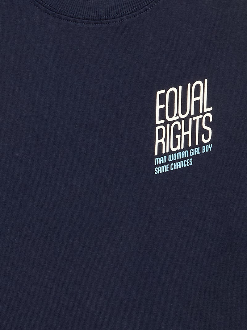 "Gender Equality" T-shirt Blue - Kiabi