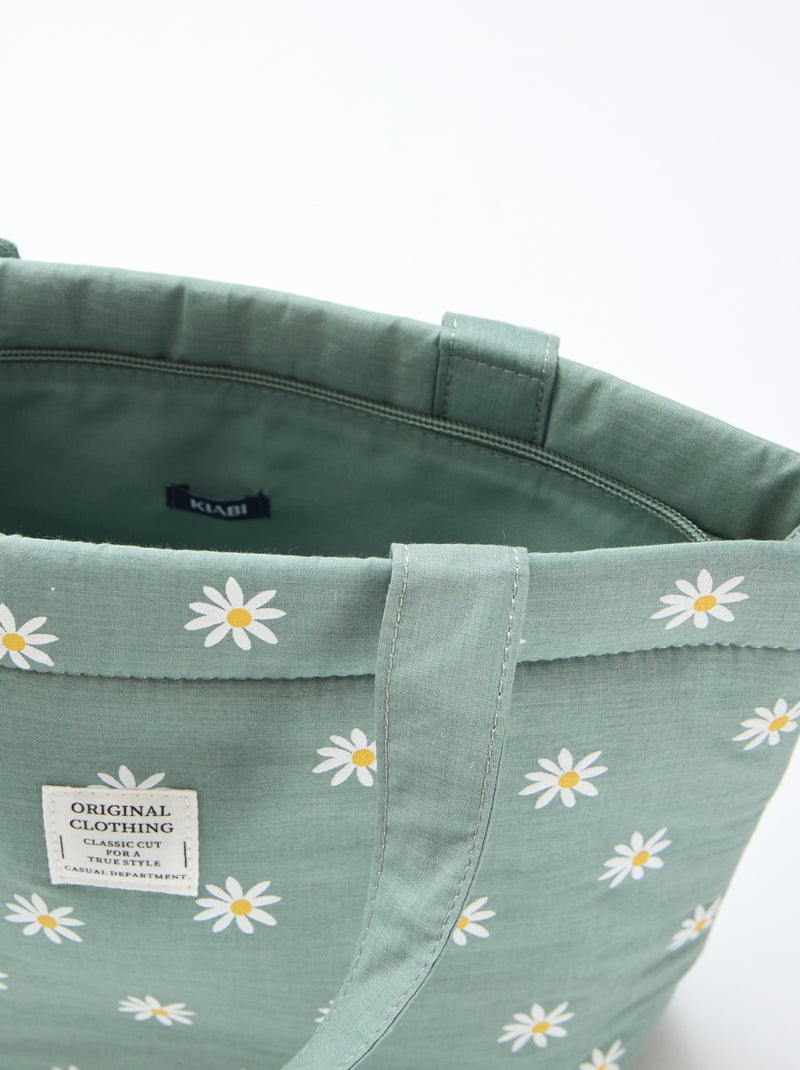 Gepolsterte Stofftasche Grün - Kiabi