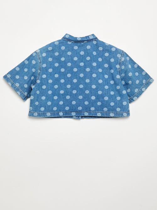 Gepunktete Denim-Bluse - Kiabi