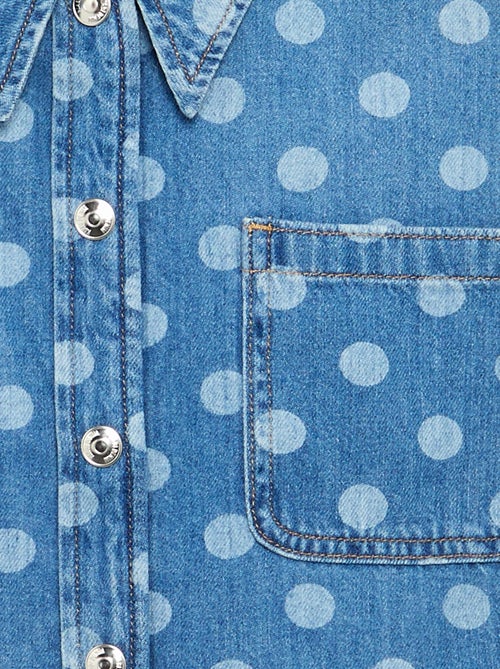Gepunktete Denim-Bluse - Kiabi