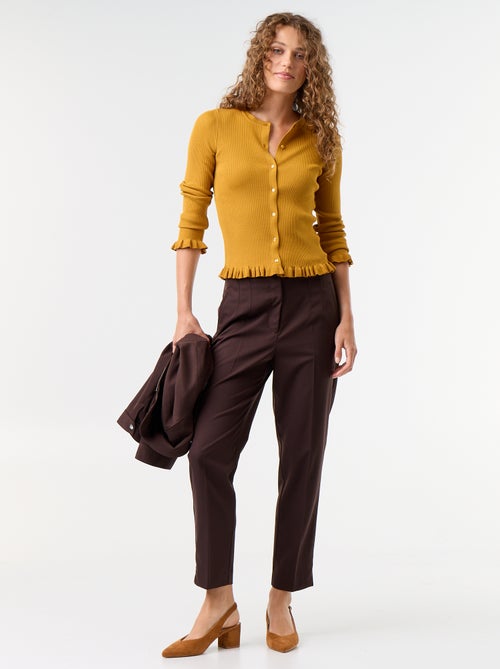 Gerade geschnittene High-Waist Hose - Kiabi