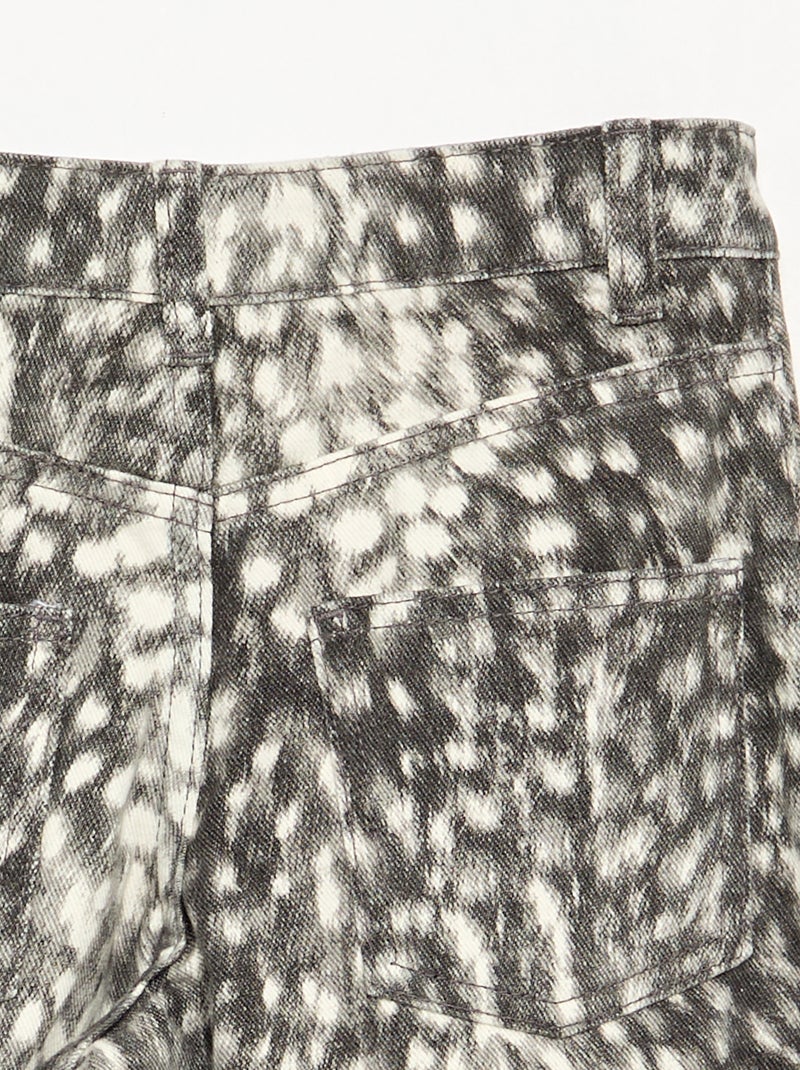 Gerade geschnittene Hose mit Muster Gris - Kiabi