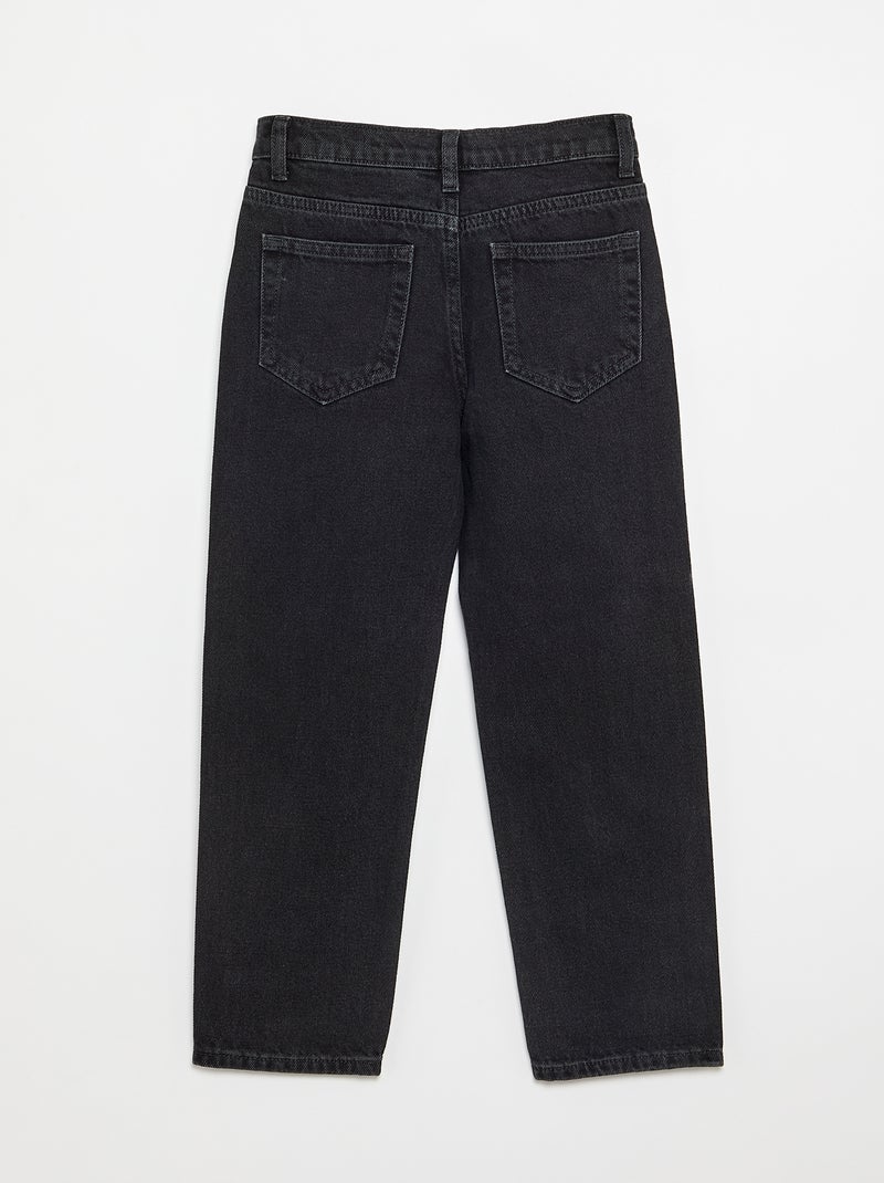 Gerade Jeans mit 5 Taschen Schwarz - Kiabi