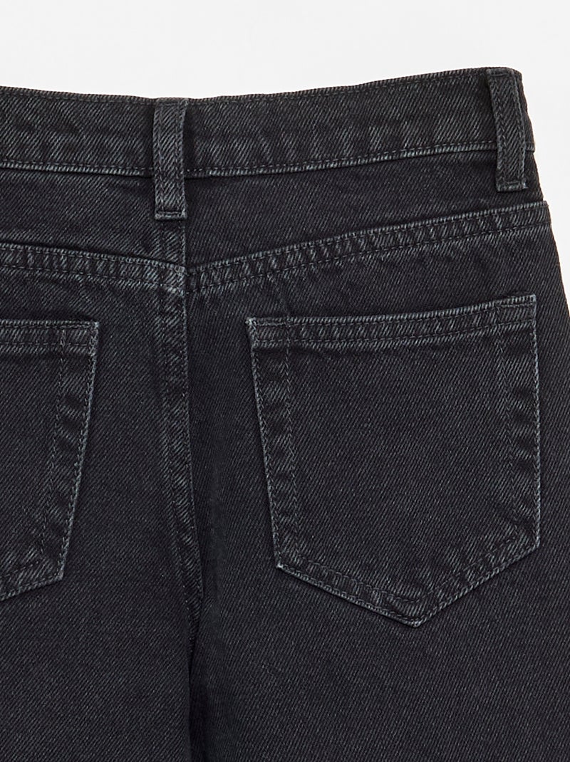 Gerade Jeans mit 5 Taschen Schwarz - Kiabi
