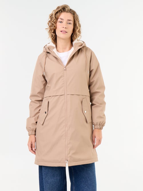 Gerader Parka mit Kunstfellfutter - Kiabi