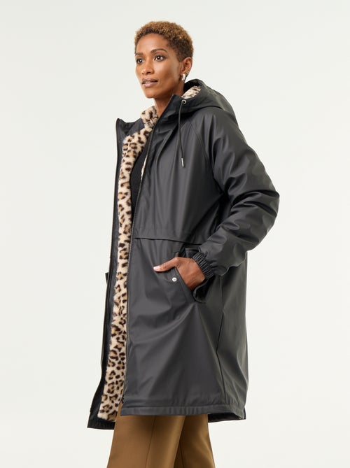Gerader Parka mit Kunstfellfutter - Kiabi