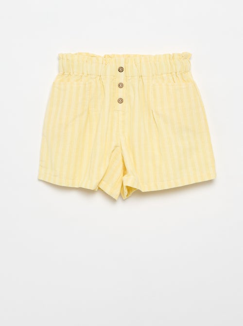 Gerader Seersucker-Short - Kiabi