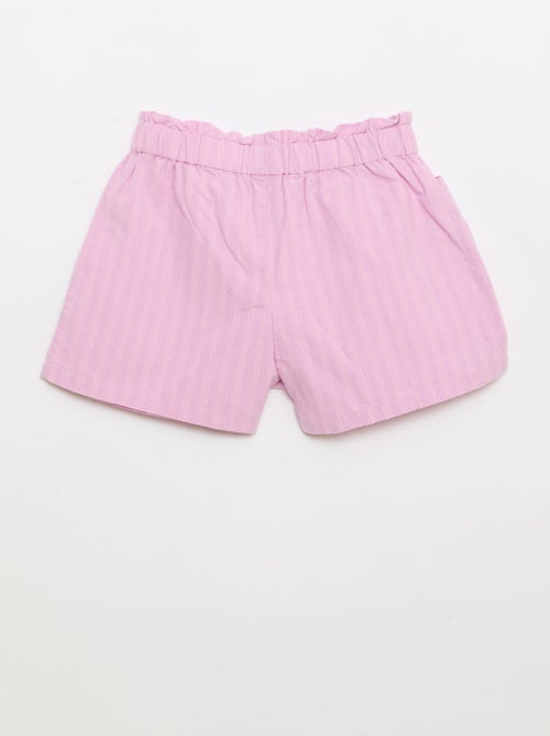 Gerader Seersucker-Short - Kiabi