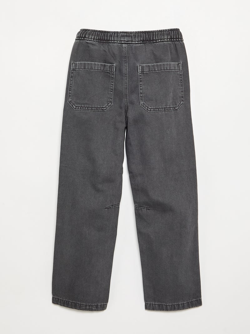 Gerader Twill-Hose – schmale Passform Grau - Kiabi