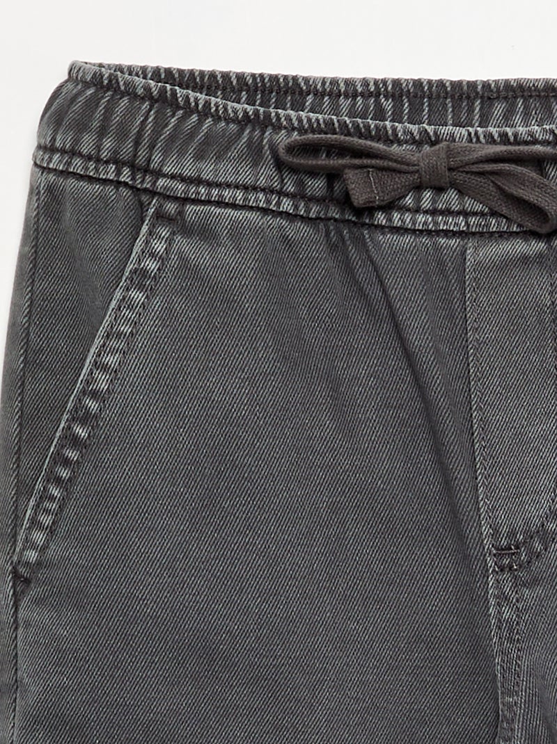Gerader Twill-Hose – schmale Passform Grau - Kiabi
