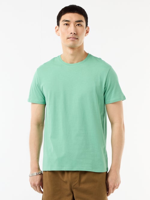 Gerades unifarbenes Jersey-T-Shirt - Kiabi