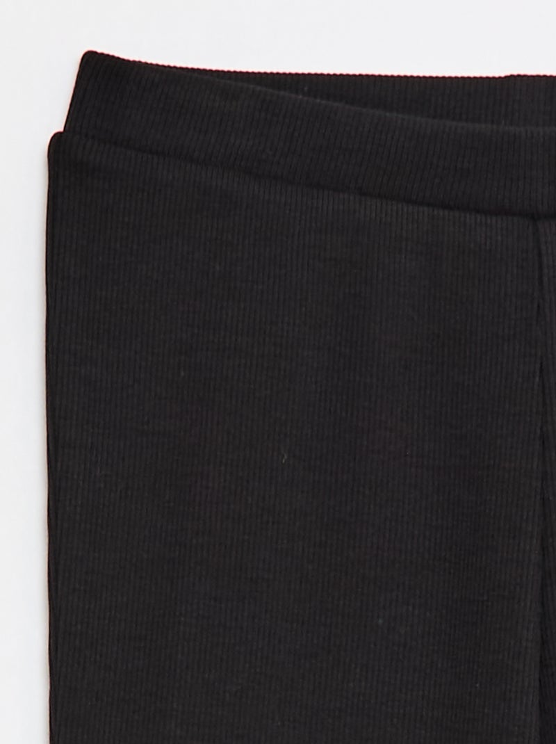 Gerippte Flare-Leggings Schwarz - Kiabi