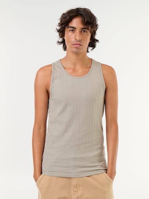 Gerippte Jersey-Tanktops - Kiabi
