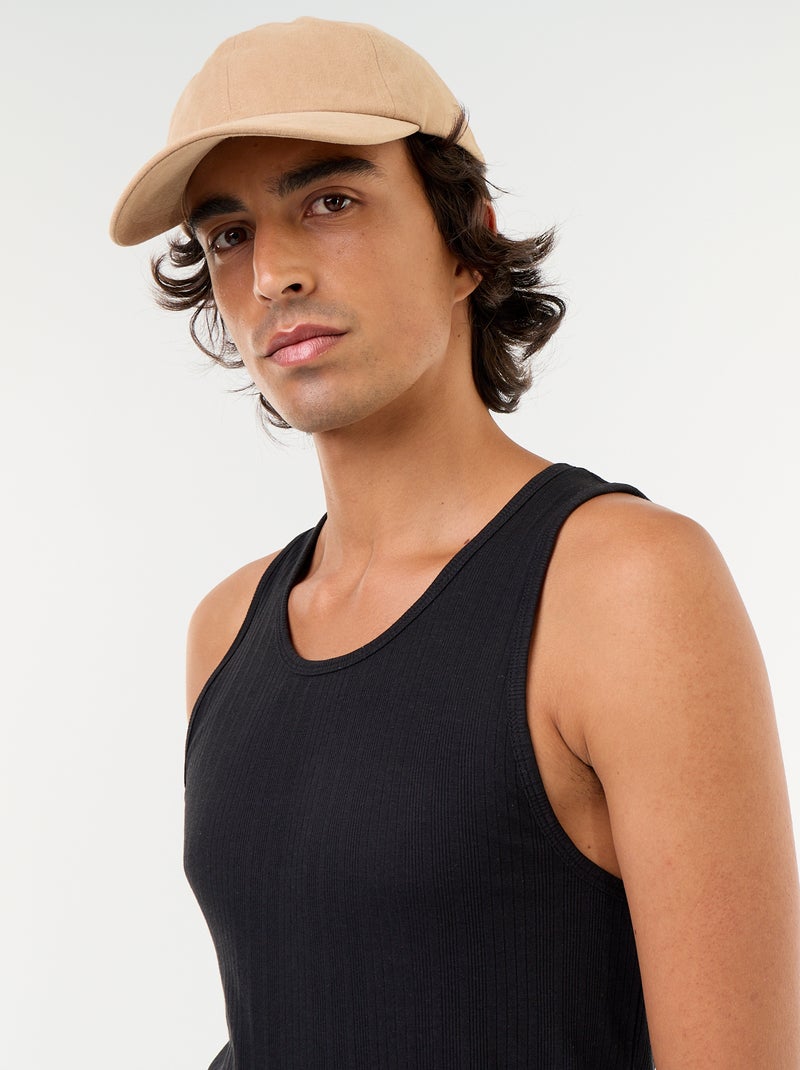 Gerippte Jersey-Tanktops Schwarz - Kiabi