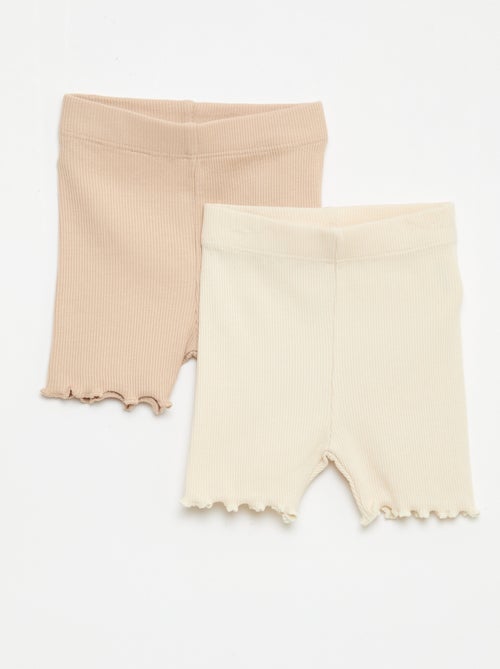 Gerippte Leggings im 2er-Pack - Kiabi