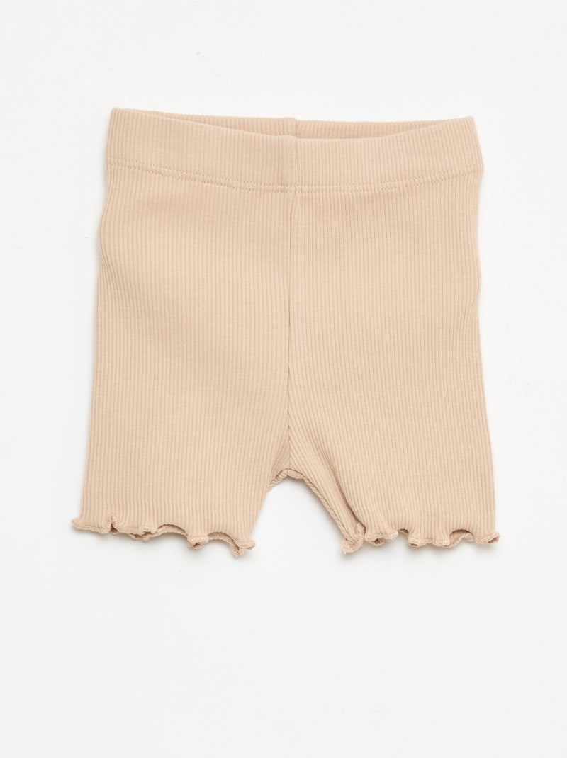 Gerippte Leggings im 2er-Pack Beige - Kiabi