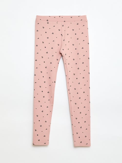 Gerippte Leggings mit Allover-Muster - Kiabi
