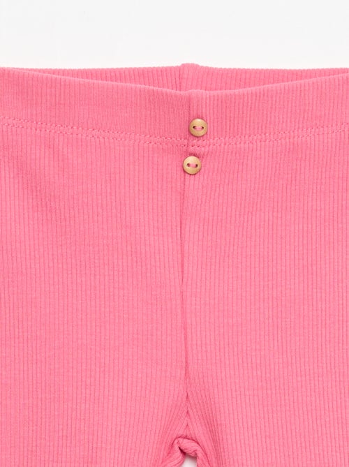 Gerippte Leggings mit Knöpfen - Kiabi