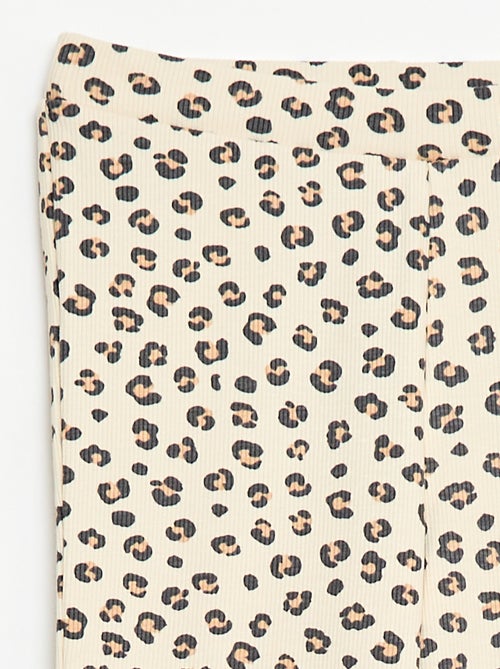 Gerippte Leggings mit Muster - Kiabi
