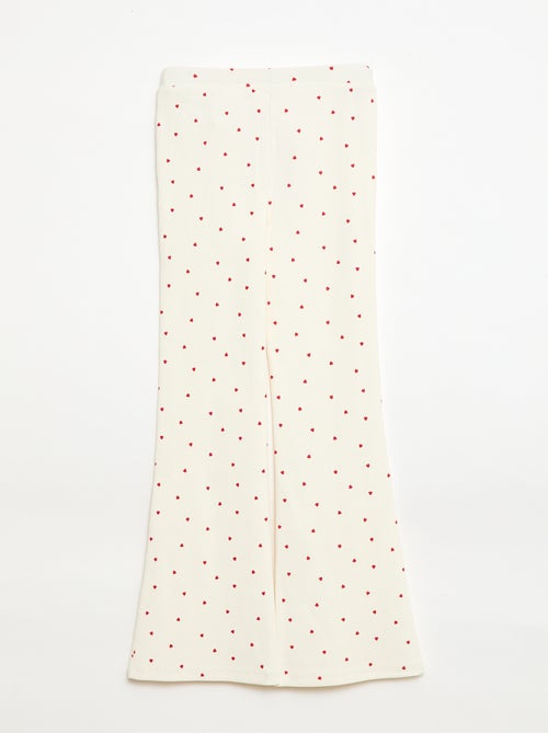 Gerippte Leggings mit Muster - Kiabi