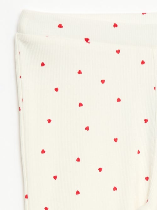 Gerippte Leggings mit Muster - Kiabi