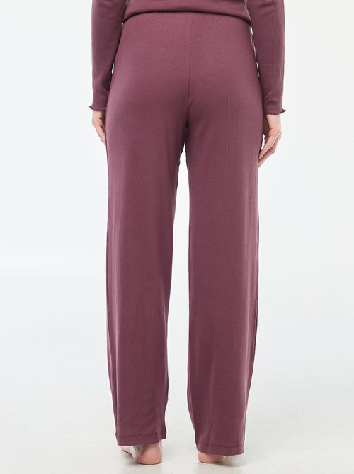 Gerippte Schlafhose mit Allover-Blumenmuster - Kiabi