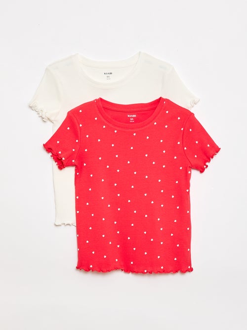 Gerippte T-Shirts im 2er-Pack - Kiabi