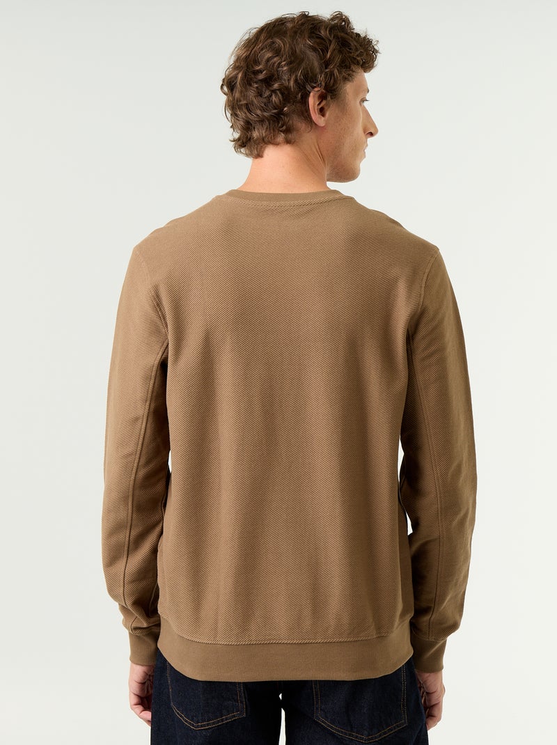 Gerippter Feinstrickpullover Marron - Kiabi