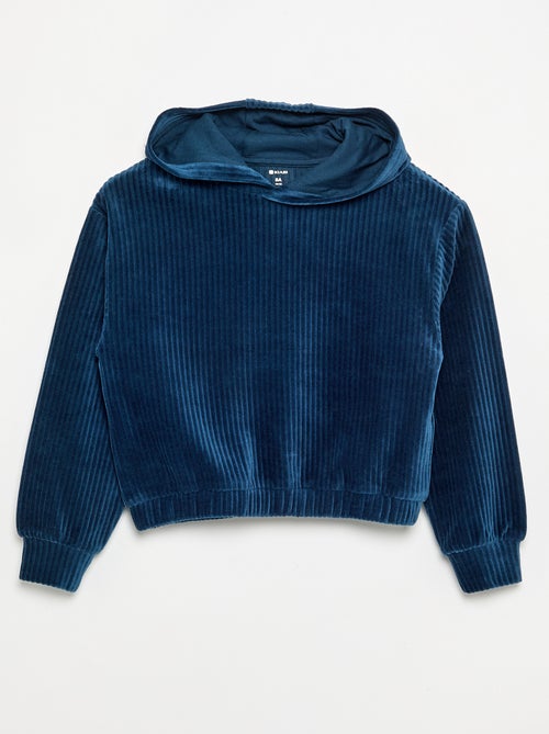 Gerippter Kapuzenpullover - Kiabi