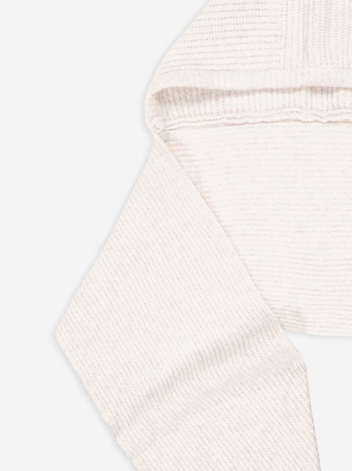 Gerippter Strickschal mit integrierter Kapuze - Kiabi