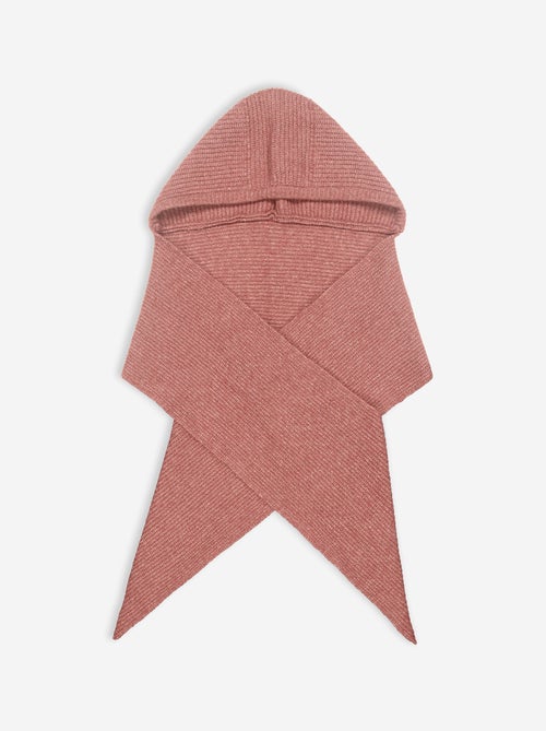 Gerippter Strickschal mit integrierter Kapuze - Kiabi