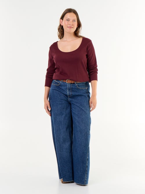 Geripptes Basic-T-Shirt - Kiabi