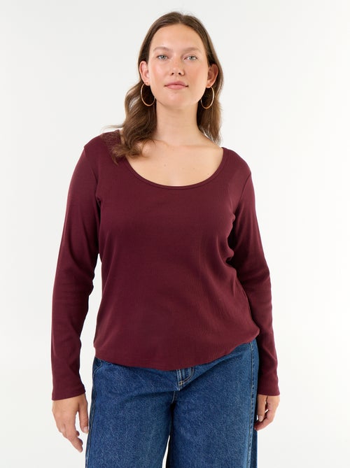 Geripptes Basic-T-Shirt - Kiabi