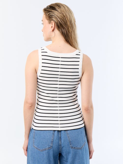 Geripptes Basic-Trägertop - Kiabi Geripptes Basic-Trägertop - Kiabi
