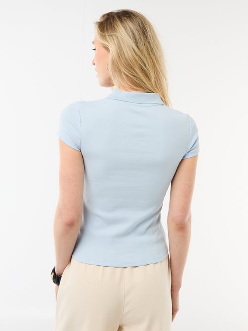 Geripptes Kurzarm-Polo - Kiabi