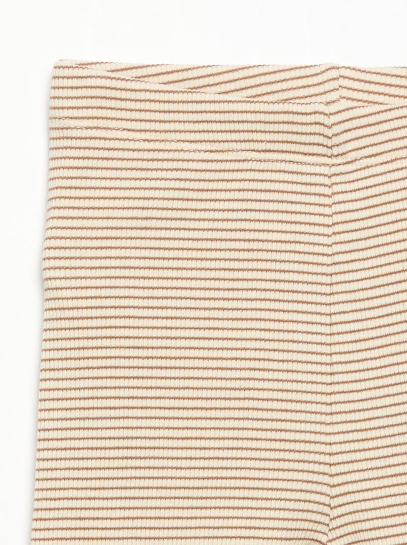Geripptes Legging Marron - Kiabi