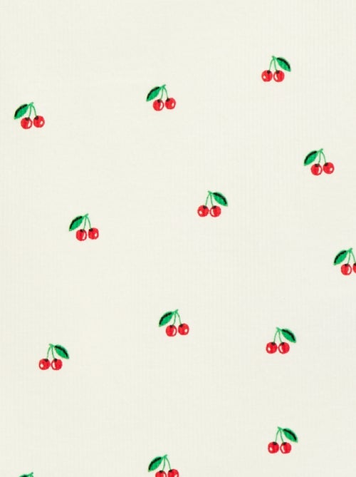 Geripptes Tanktop mit Allover-Print - Kiabi