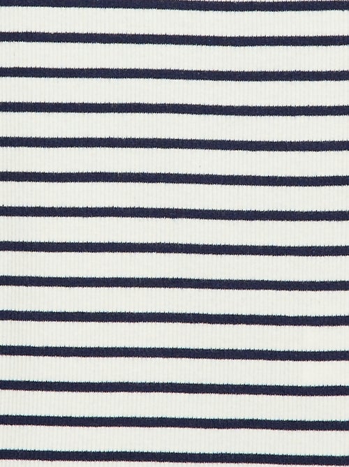 Geripptes Tanktop mit Allover-Print - Kiabi